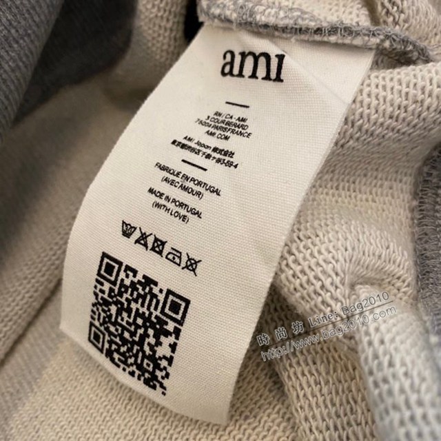 Ami專櫃2023FW新款愛心刺繡插肩連帽衛衣 男女同款 tzy3194